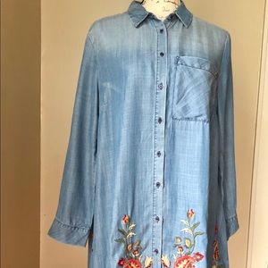 Driftwood embroidered tunic